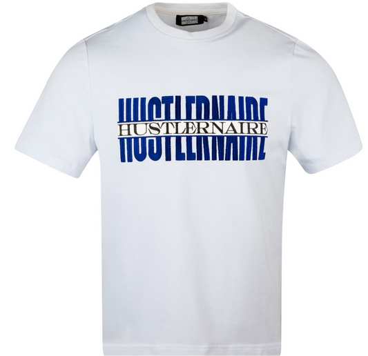 HUSTLERNAIRE WHITE FITTED T-SHIRT