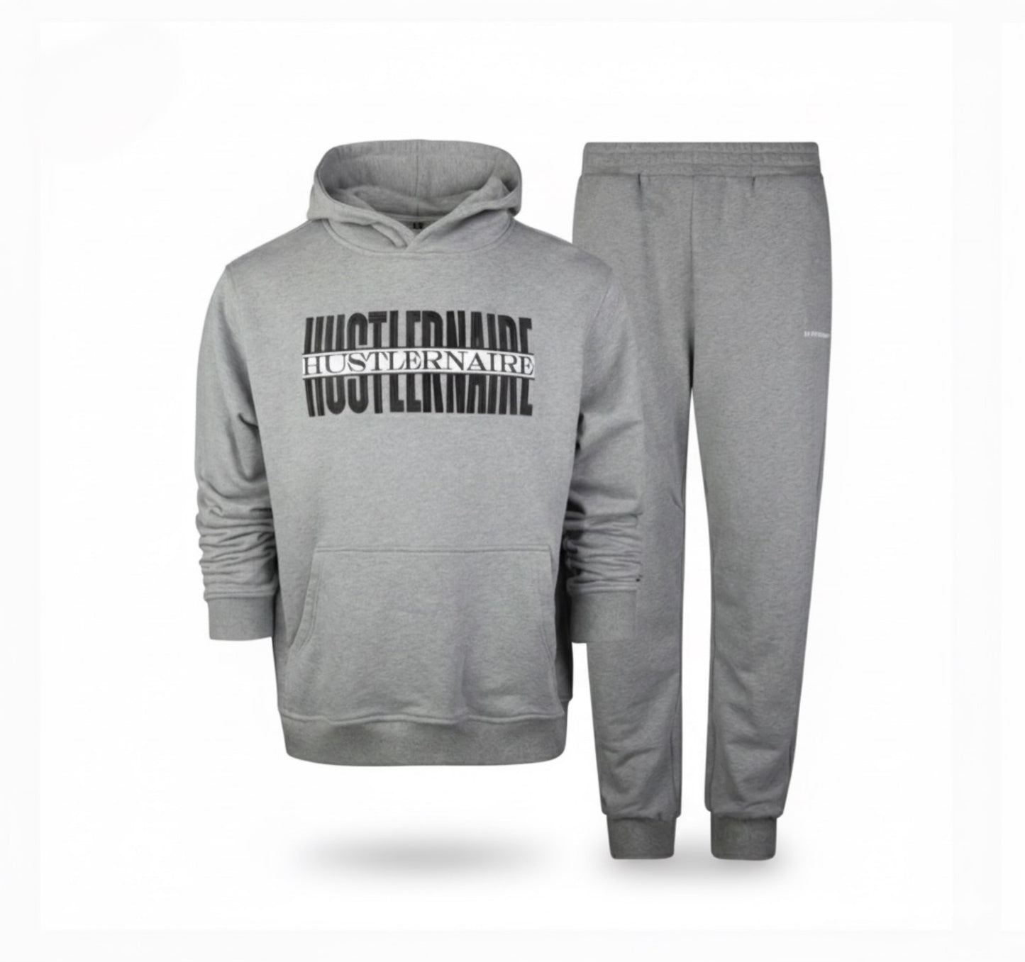 HUSTLERNAIRE GREY MEN'S HOODIE