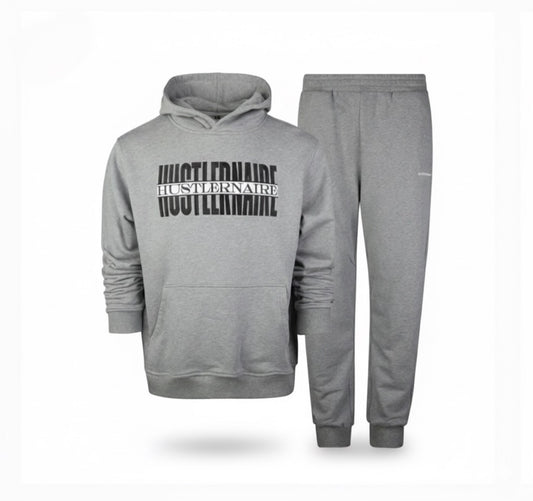 HUSTLERNAIRE GREY MEN'S HOODIE