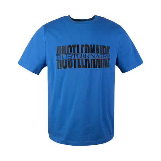 HUSTLERNAIRE BLUE FITTED T-SHIRT
