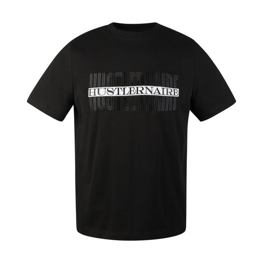 HUSTLERNAIRE BLACK FITTED T-SHIRT