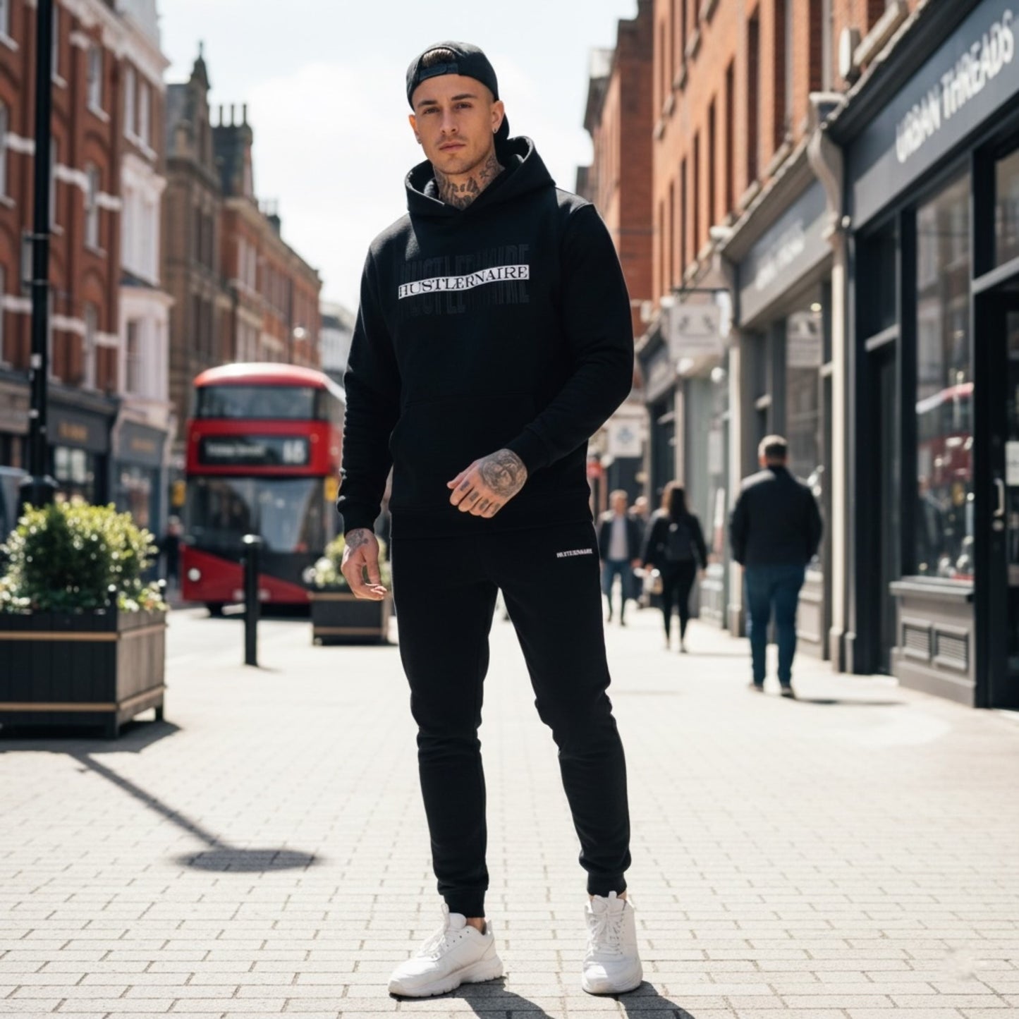 HUSTLERNAIRE BLACK HOODIE