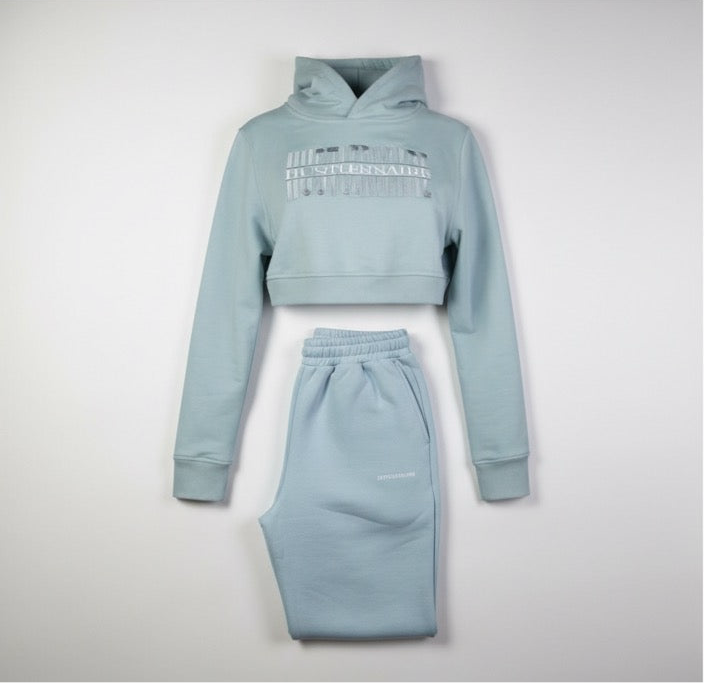 HUSTLERNAIRE BABY BLUE WOMEN TRACKSUIT