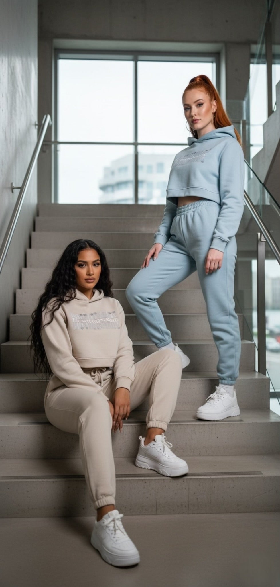 HUSTLERNAIRE BABY BLUE WOMEN TRACKSUIT