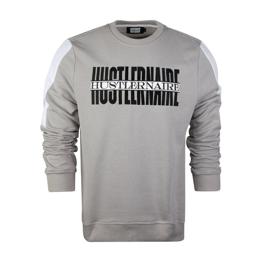 HUSTLERNAIRE GREY FITTED JUMPER