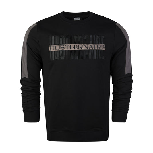 HUSTLERNAIRE BLACK FITTED JUMPER